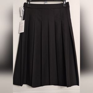 Aritzia High Rise Pleated Midi Black Skirt Sunday Best